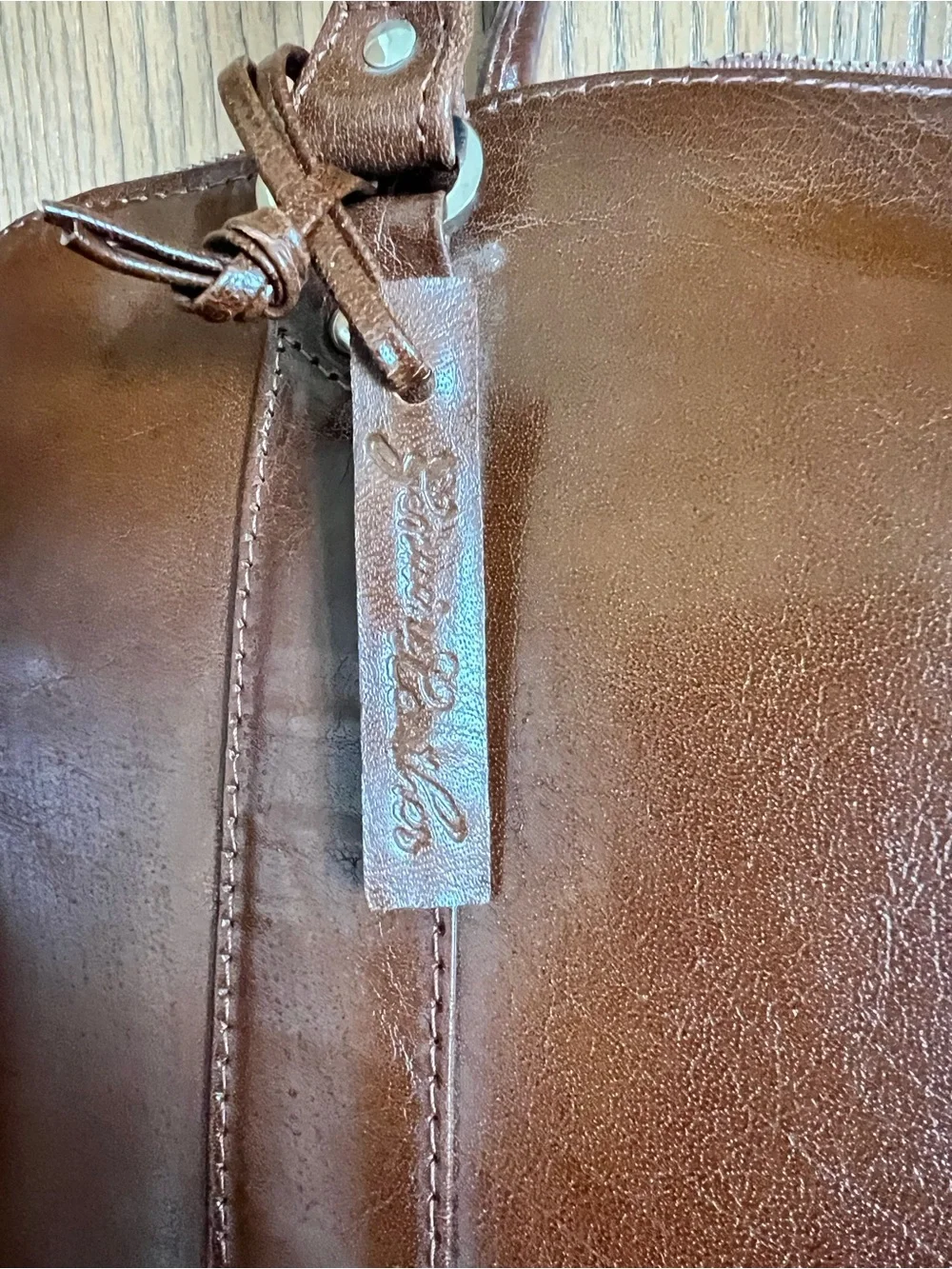 Ashwood Leather Gina bag tote cognac brown NWT